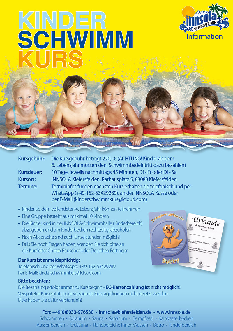 KINDER SCHWIMMKURS IM INNSOLA KIEFERSFELDEN
